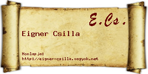 Eigner Csilla névjegykártya